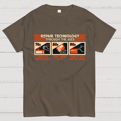 Repair Technology Through the Ages Geek T-Shirt
