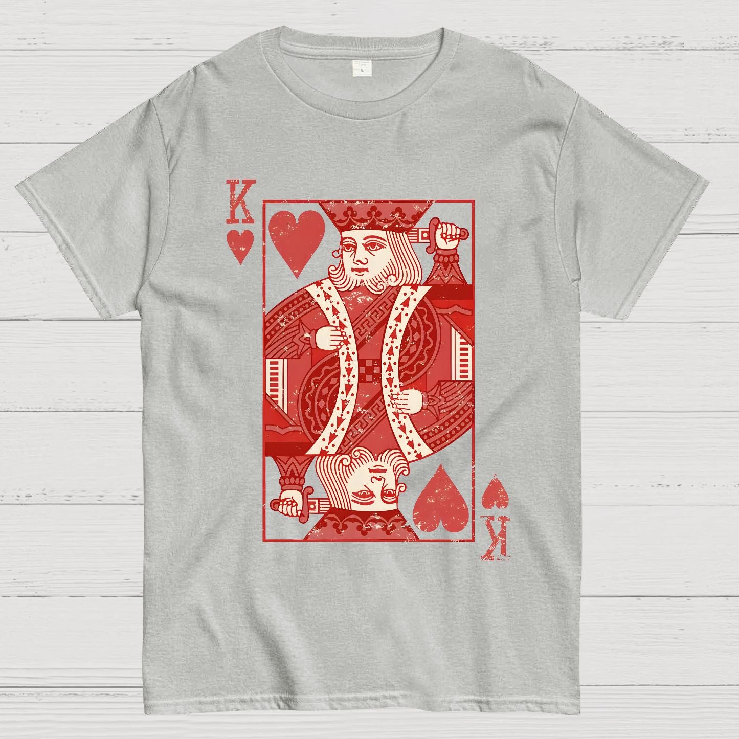 King of Hearts Valentine Shirt Matching Couple Gift Geek T-Shirt