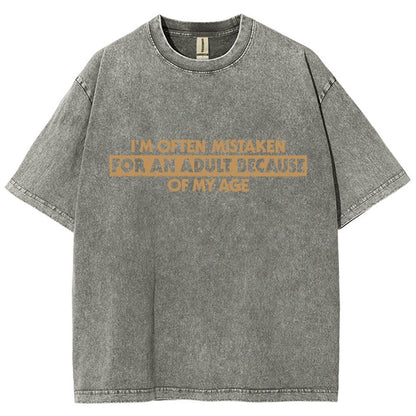 Because Of My Age Vintage Distressed T-shirt