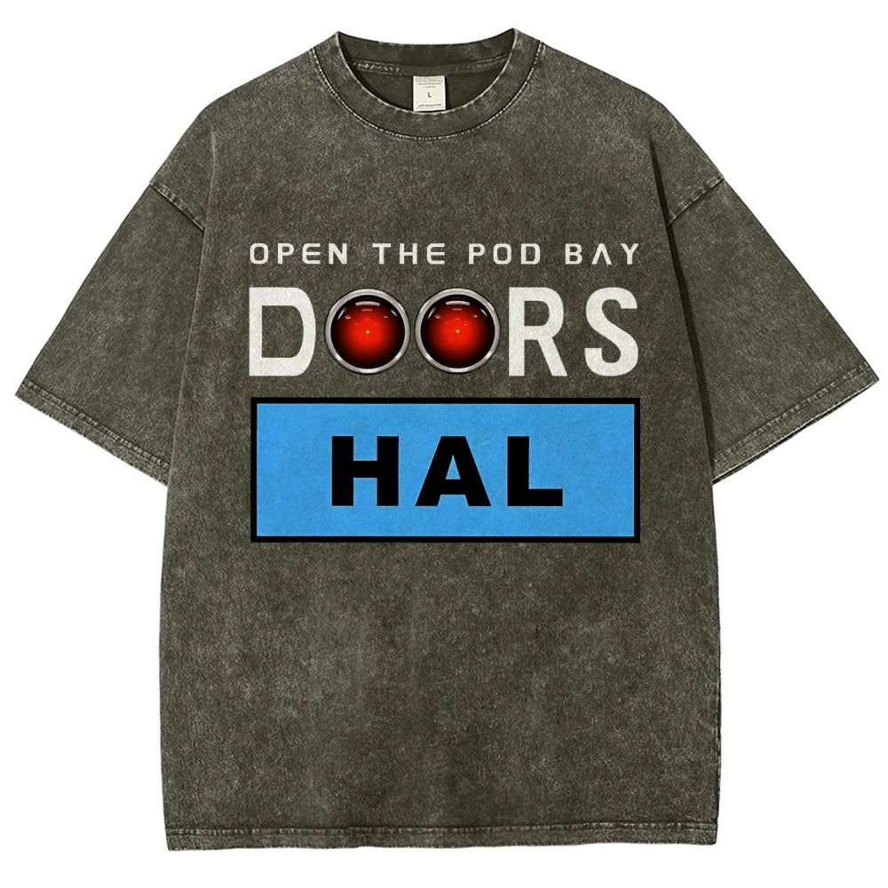 Open The Pod Bay Doors Hal Vintage Distressed T-shirt