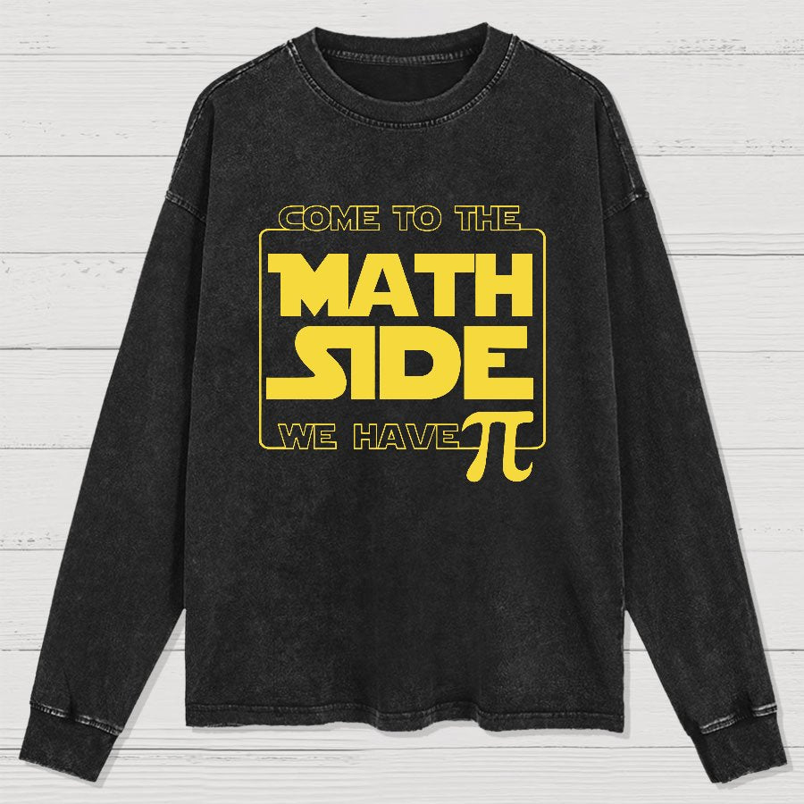 Maths Π Geek Washed Long Sleeve Tee