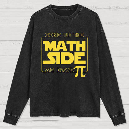 Maths Π Geek Washed Long Sleeve Tee