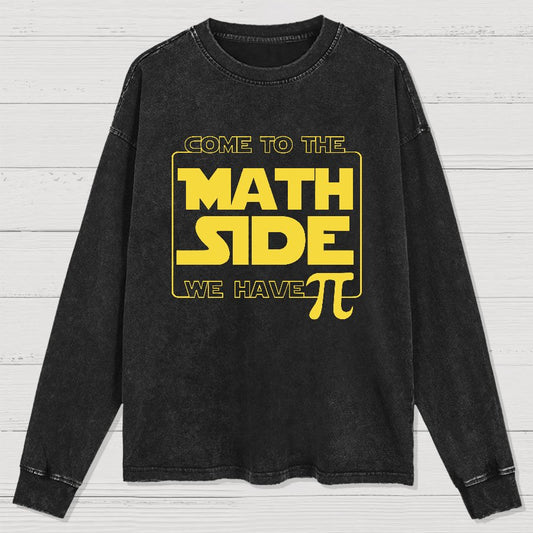 Maths Π Geek Washed Long Sleeve Tee