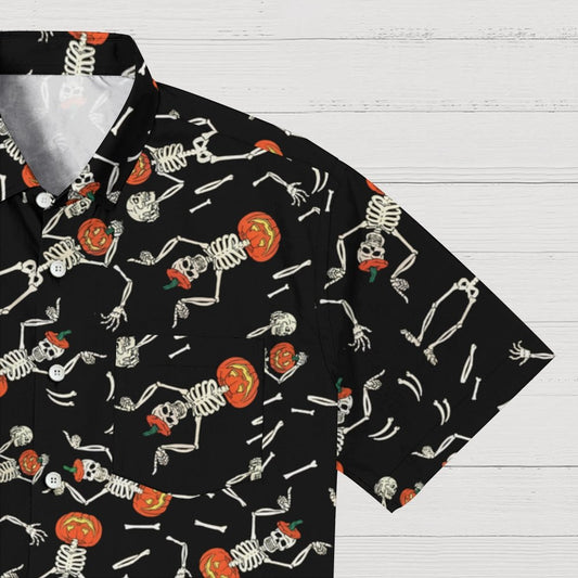 Pumpkin Skull Halloween Geeky Shirt