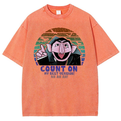 Count on My Best Version Vintage Distressed T-shirt