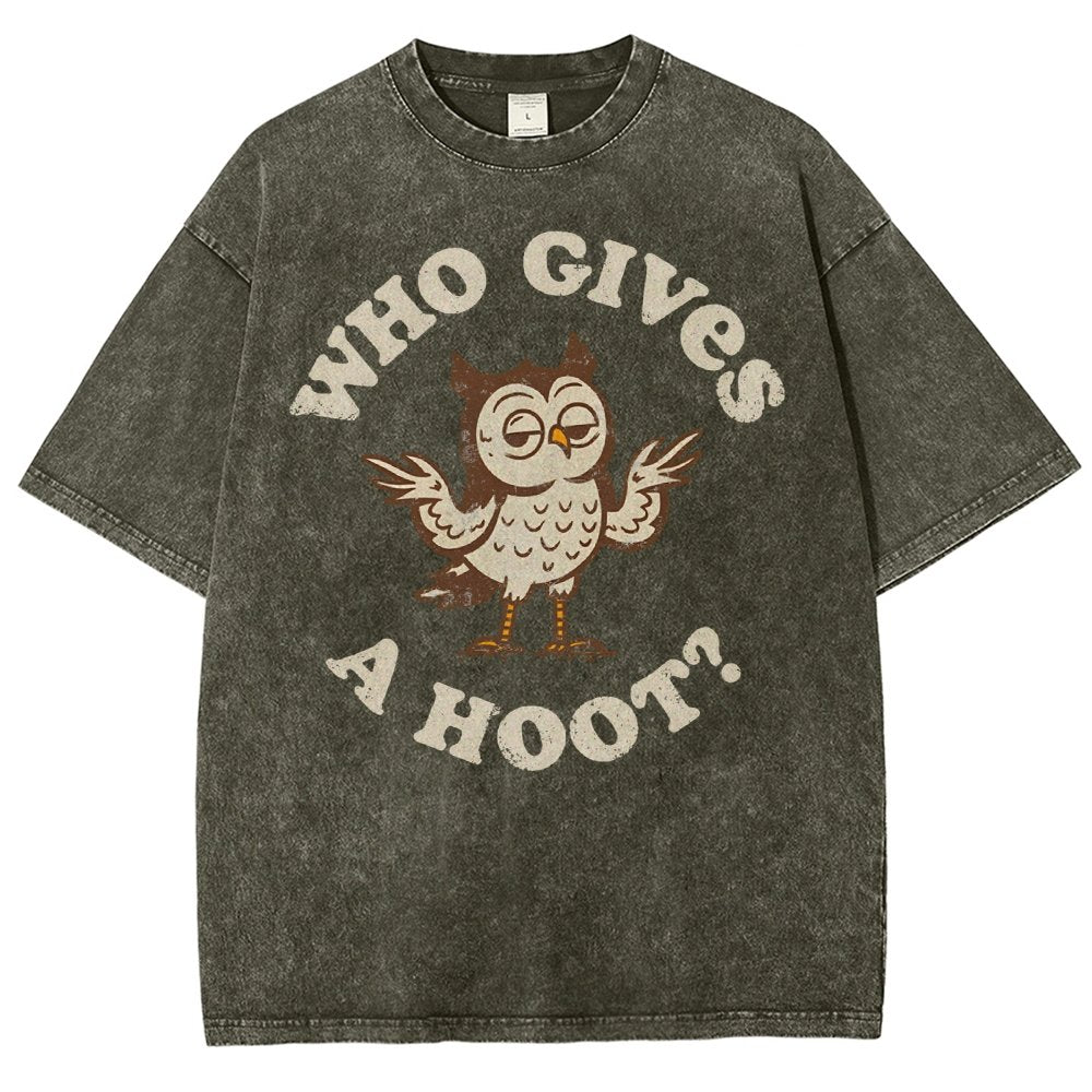 Who Gives a Hoot Vintage Distressed T-shirt