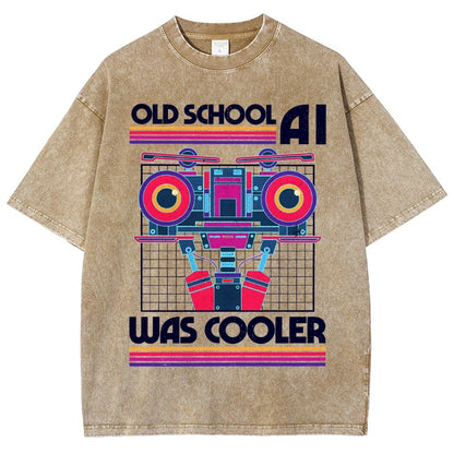 Old School AI Was Cooler Vintage Distressed T-shirt