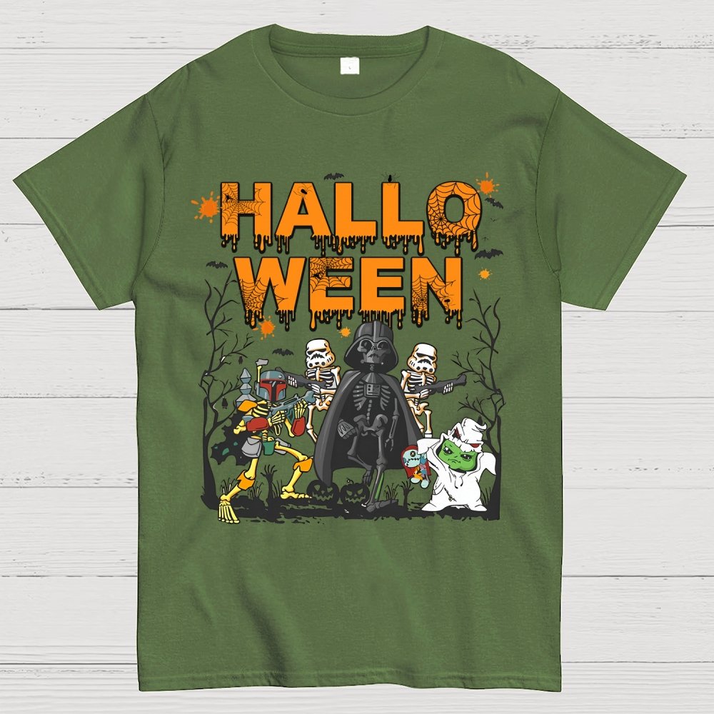 Star Battles Skull Ghost Halloween Unisex Geek T-Shirt
