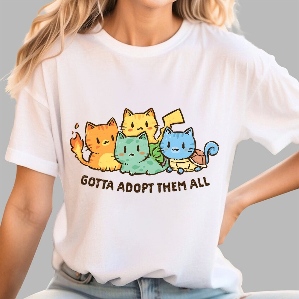Gotta Adopt Them All Geek T-Shirt