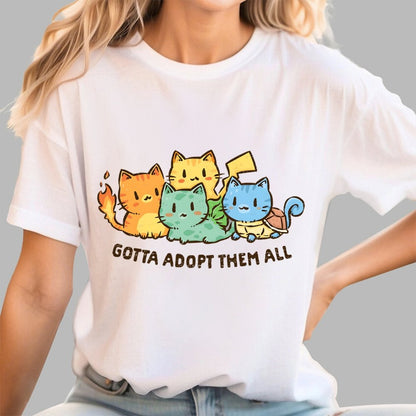 Gotta Adopt Them All Geek T-Shirt