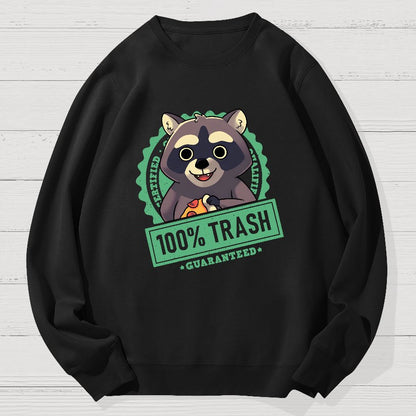 100% Cute Trash Panda Raccoon Seal Geek Cotton Sweatshirt