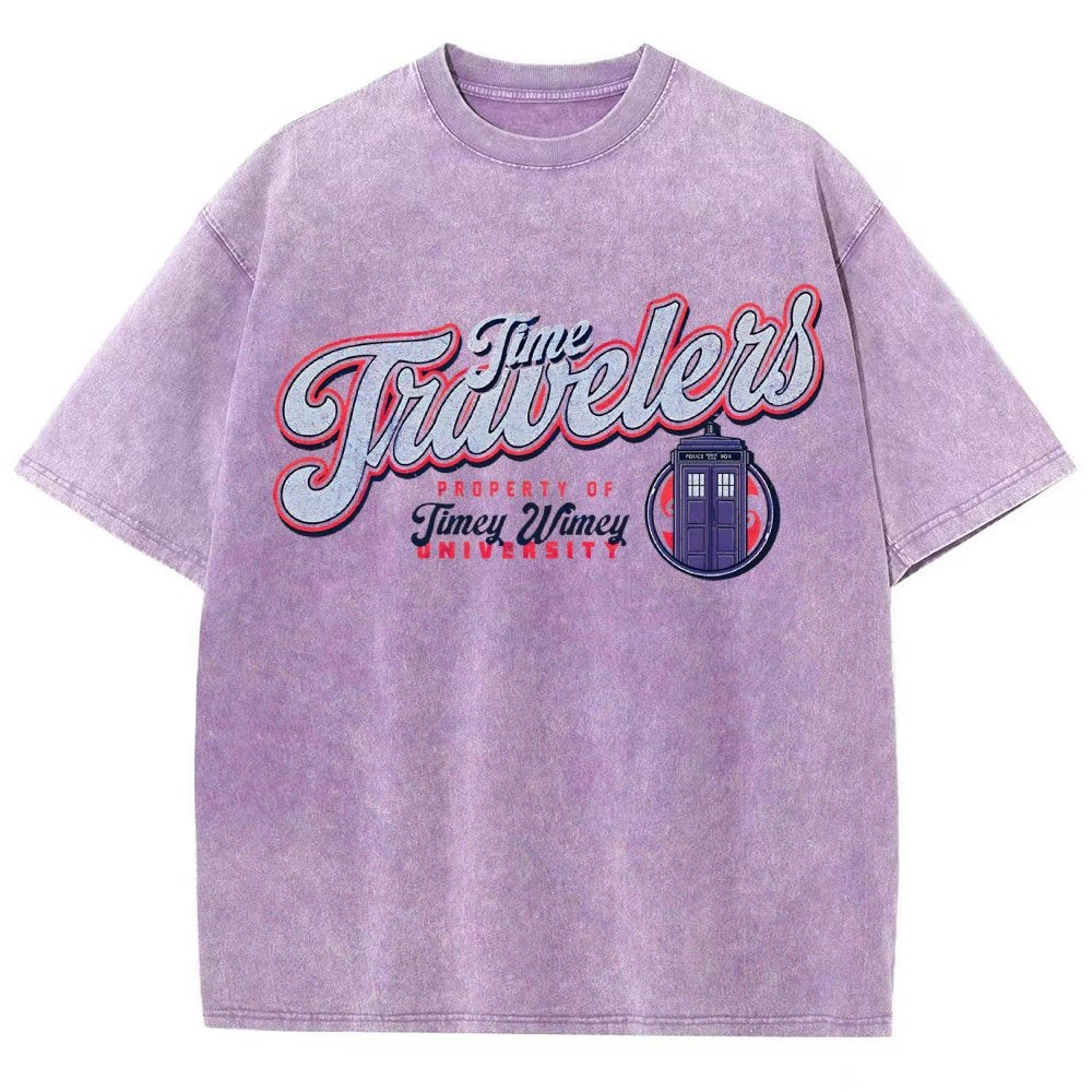 Timey Wimey University Vintage Distressed T-shirt