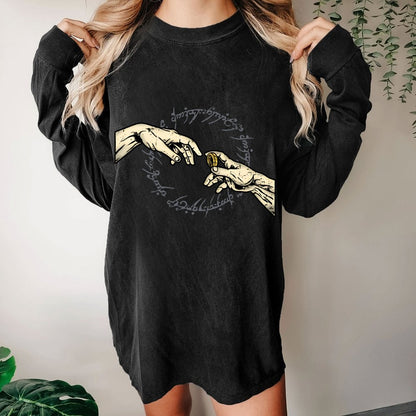 Creation Of The Circle Washed Long Sleeve Tee