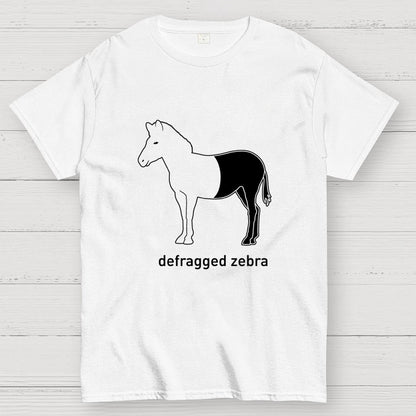 Defragged Zebra IT Geek T-Shirt
