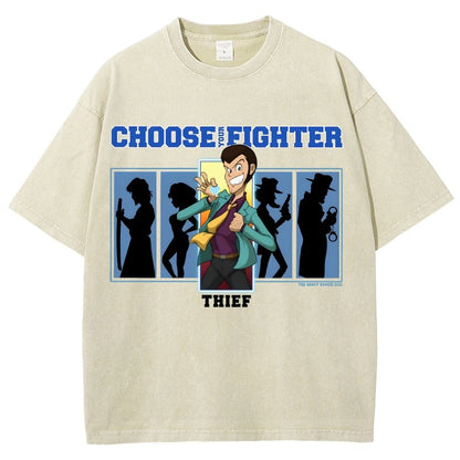 Choose Your Fighter Thief Vintage Distressed T-shirt