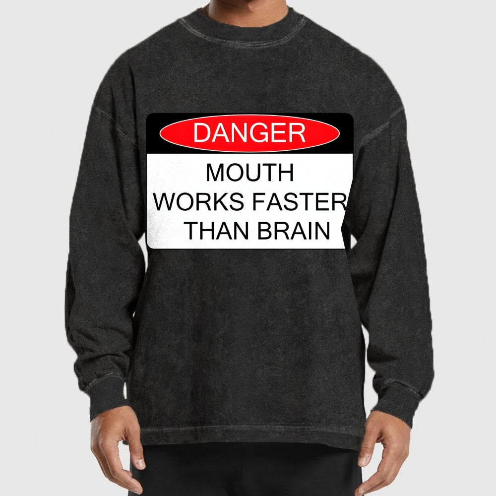 Danger Washed Long Sleeve Tee