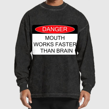 Danger Washed Long Sleeve Tee