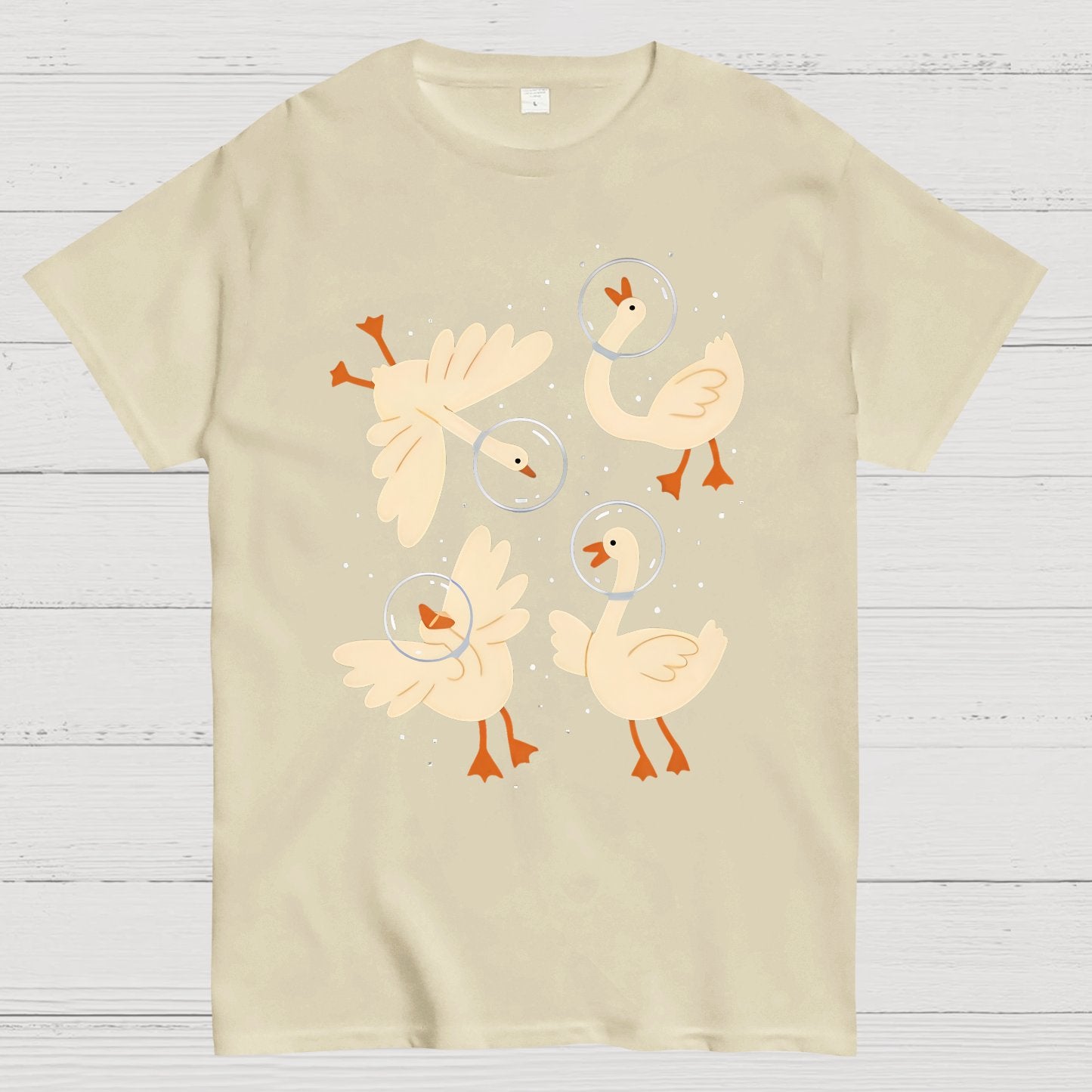 Geese In Space Nerdy T-Shirt