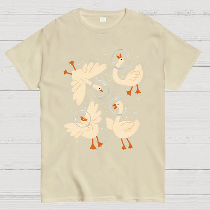 Geese In Space Nerdy T-Shirt