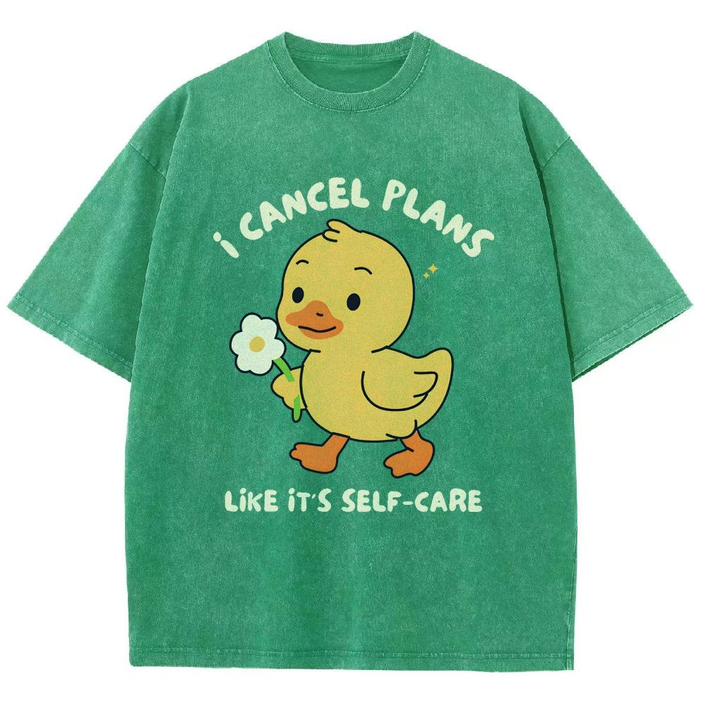 I Cancel Plans Vintage Distressed T-shirt