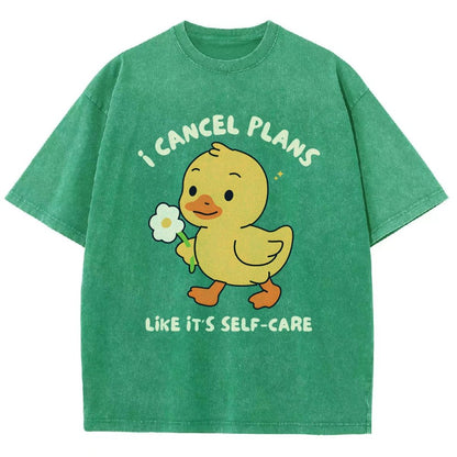 I Cancel Plans Vintage Distressed T-shirt