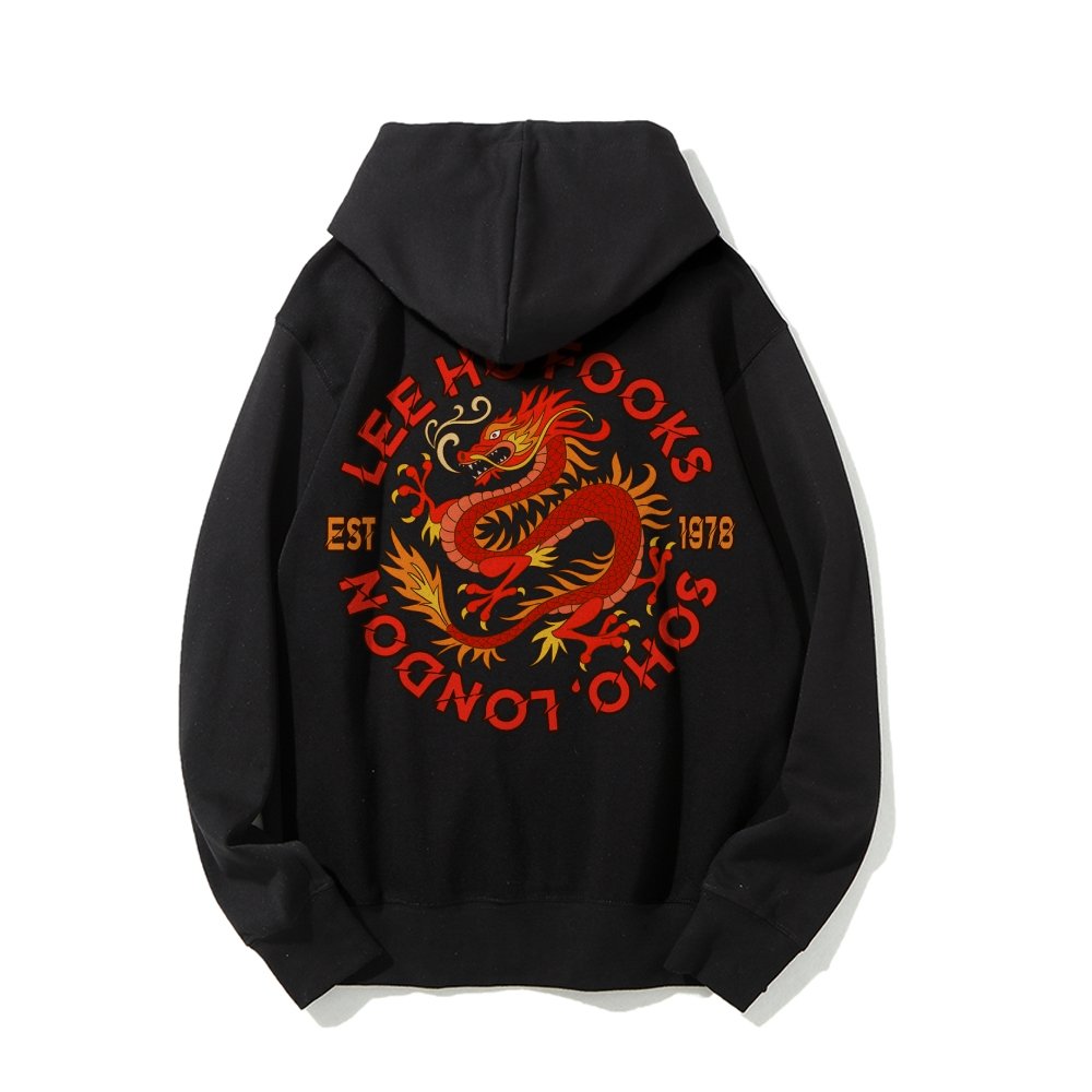 Mysterious Town's (Werewolves of London) Printed Back Cotton Hoodie