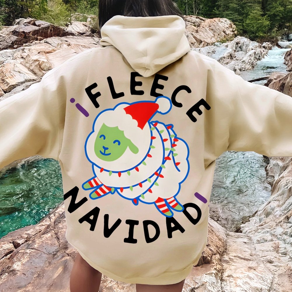 iFleece Navidad! Printed Back Cotton Hoodie