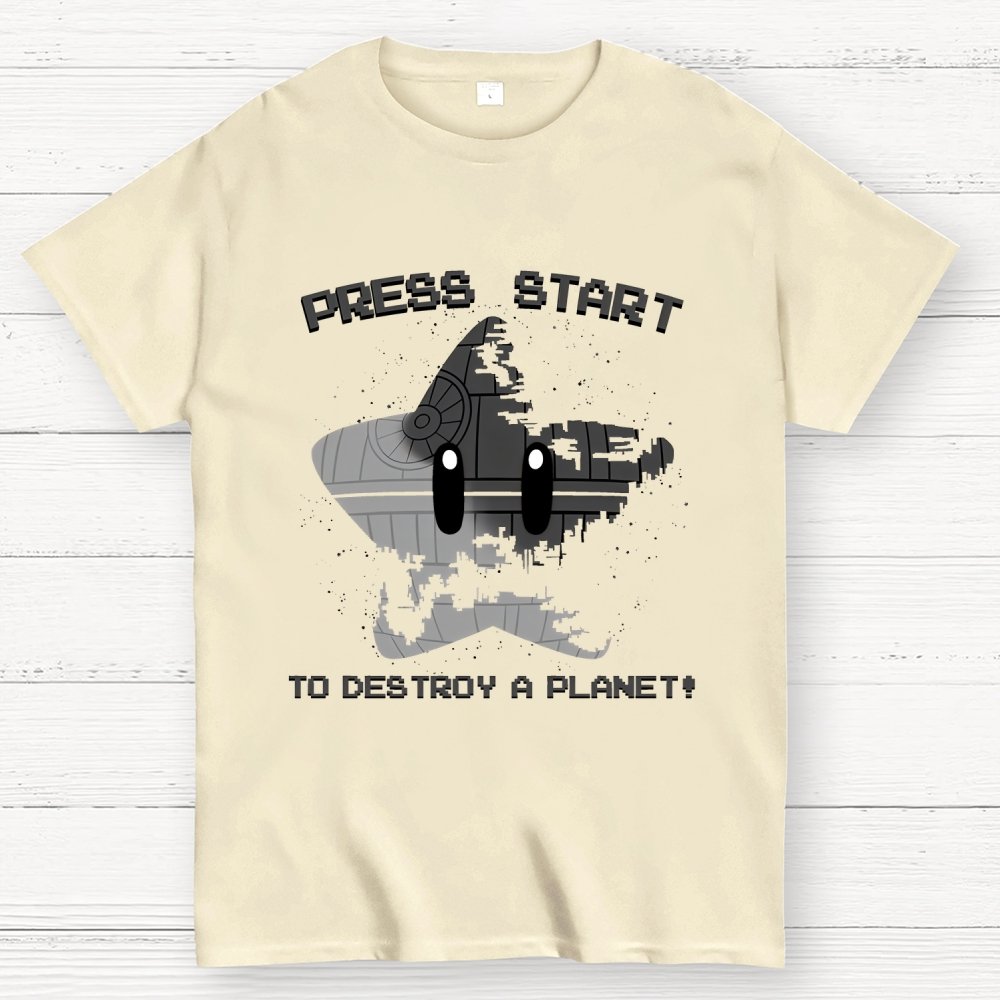 Press Start To Destroy Geek T-Shirt