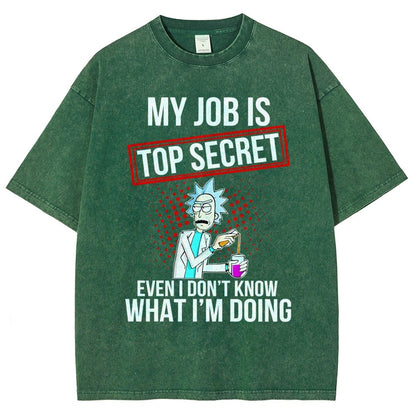 My Job Istop Secret Vintage Distressed T-shirt