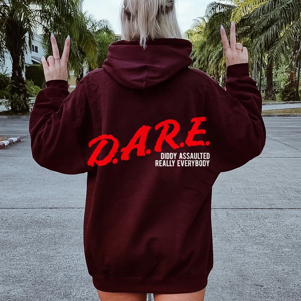 NO DIDDY Printed Back Unisex Cotton Hoodie