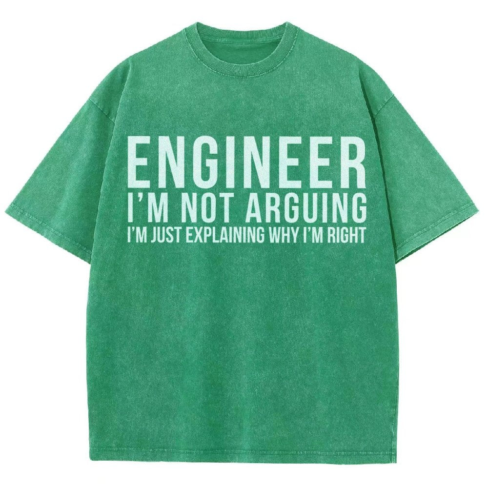 Engineer I Am Not Arguing Vintage Distressed T-shirt