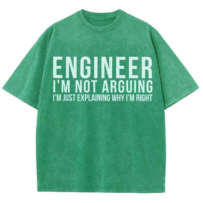 Engineer I Am Not Arguing Vintage Distressed T-shirt