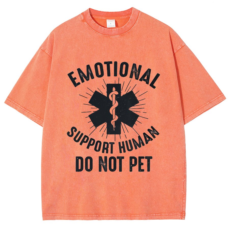 Emotional Support Human Vintage Distressed T-shirt