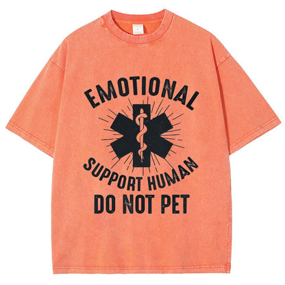 Emotional Support Human Vintage Distressed T-shirt