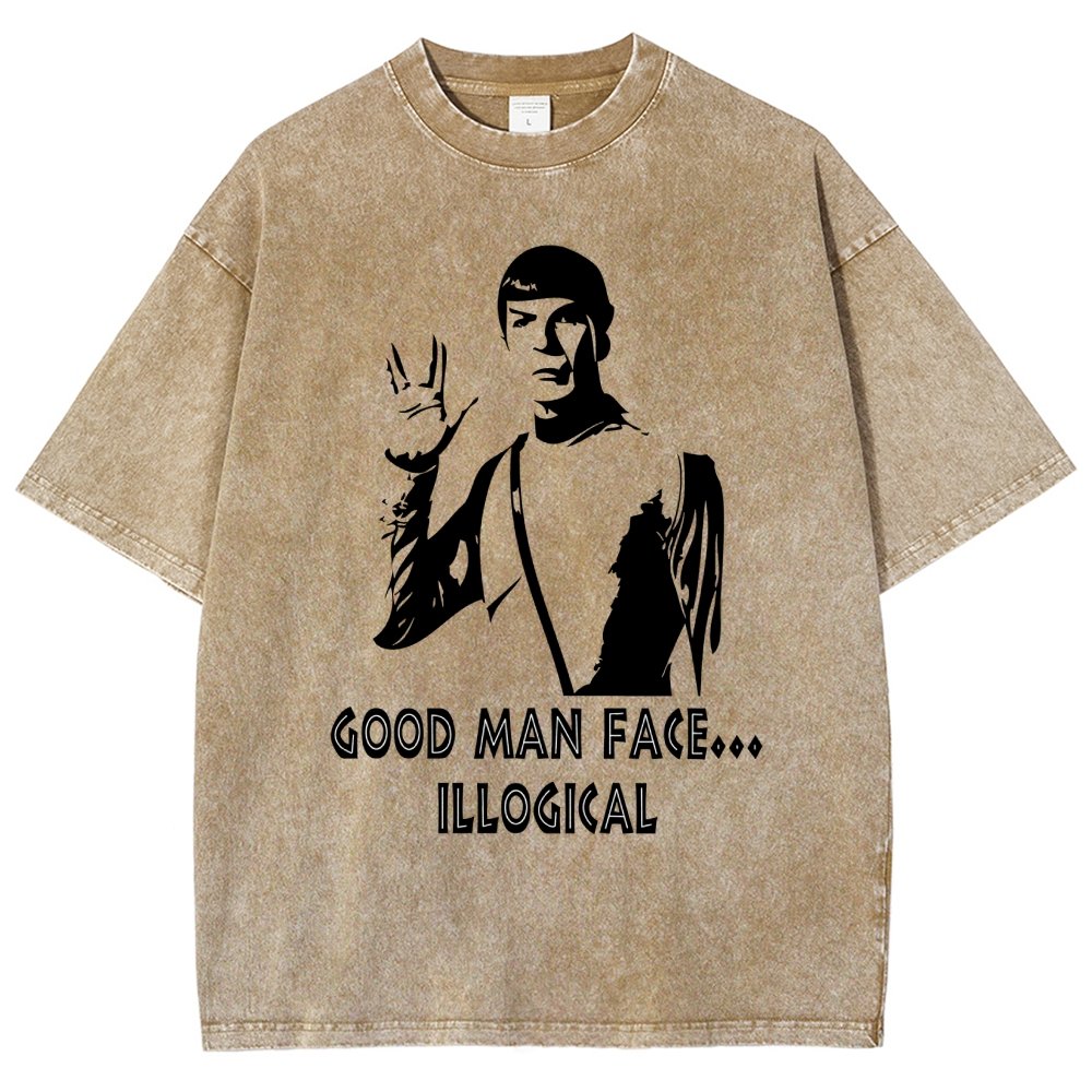 Good man face... illogicalVintage Distressed T-shirt