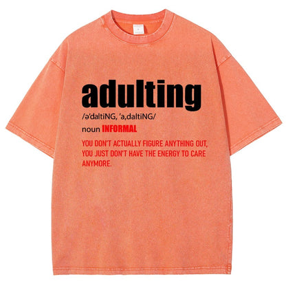 ADULTING Vintage Distressed T-shirt