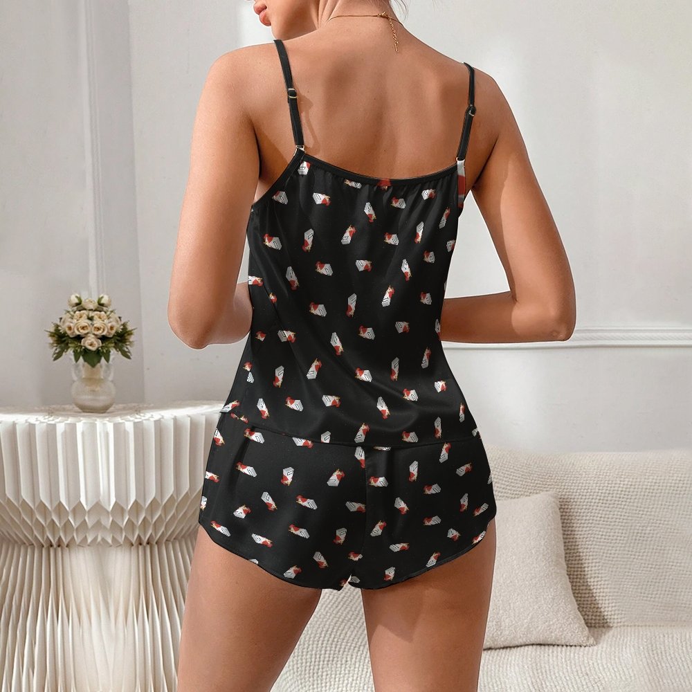 Cigarette Box Women's Geek Suspender Cami Set