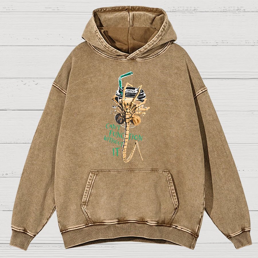 Can't Function Without It Vintage Distressed Hoodie