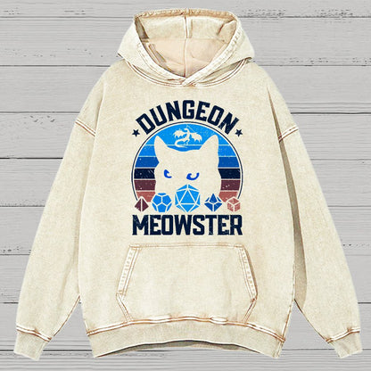 Dungeon Meowster Vintage Distressed Hoodie