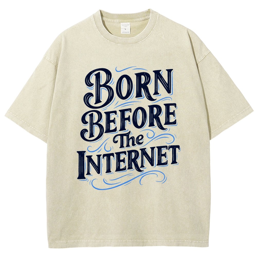 Born Before The Internet Vintage Distressed T-shirt