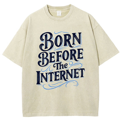 Born Before The Internet Vintage Distressed T-shirt