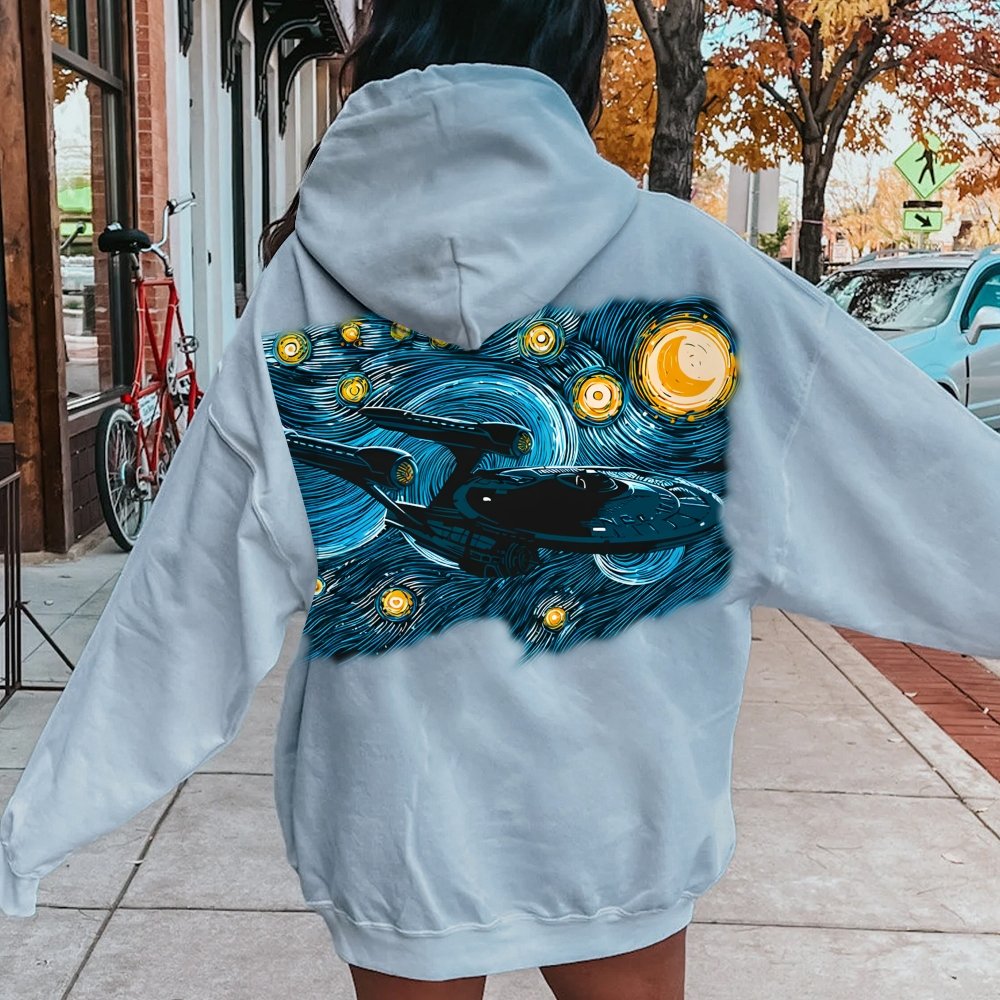 Printed Back Cotton Hoodie