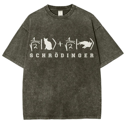 Schrödinger's Cat Vintage Distressed T-shirt
