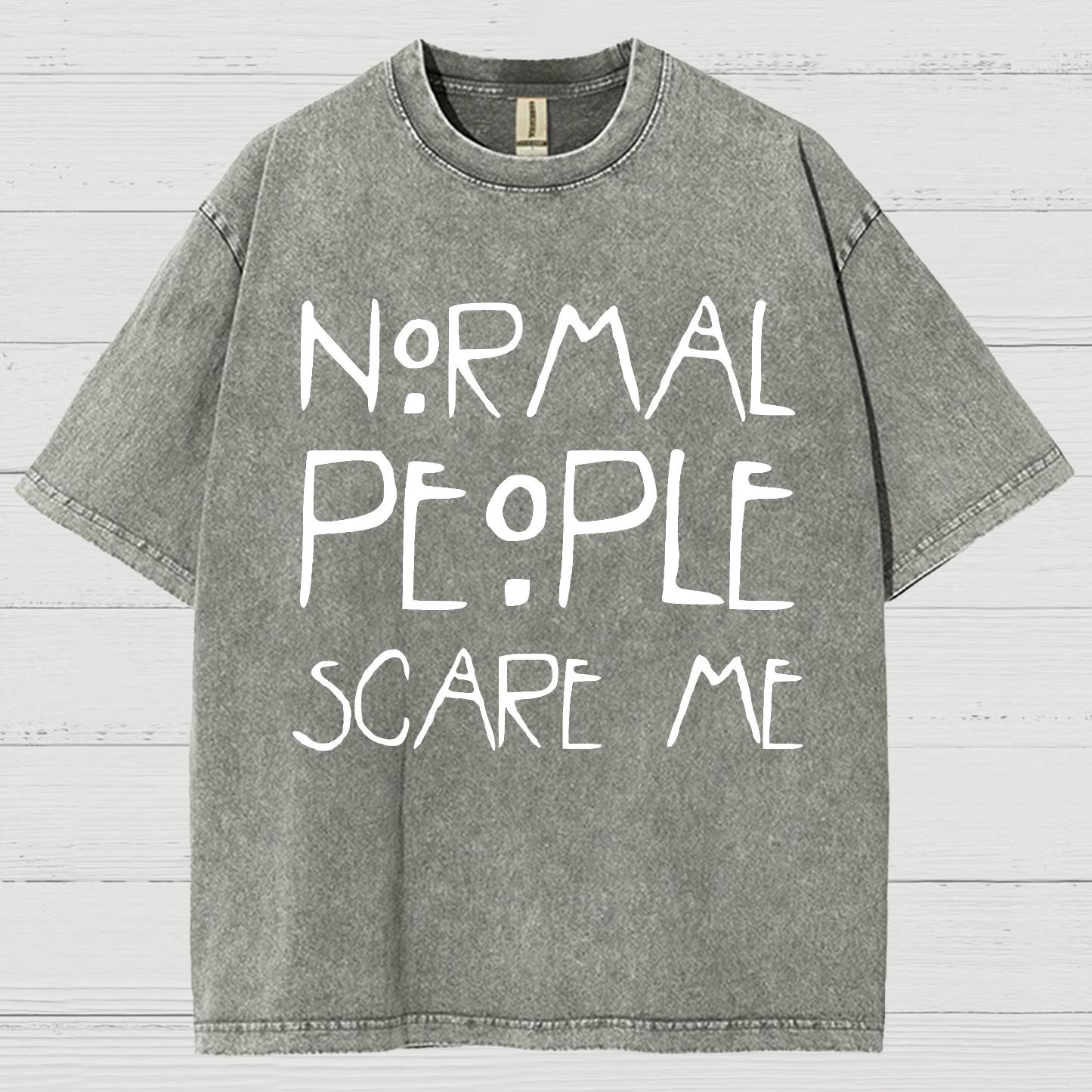 Normal People Scare Me Vintage Distressed T-shirt