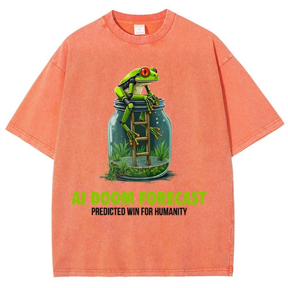 Doom Predicted Win for Humanity Vintage Distressed T-shirt
