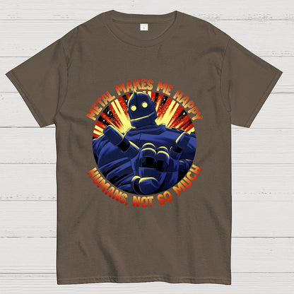 Metal Makes Me Happy Unisex Geek T-Shirt