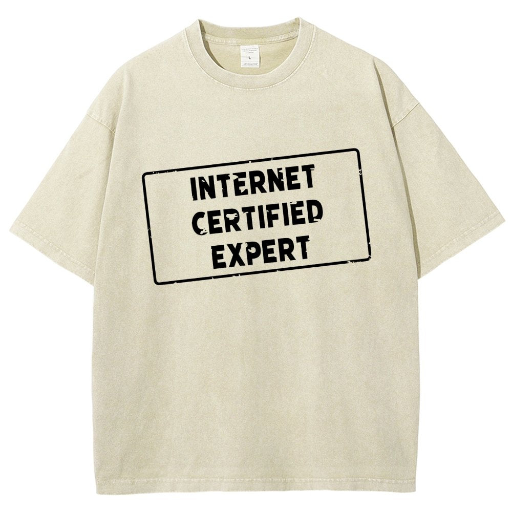 Internet Certified Expert Vintage Distressed T-shirt