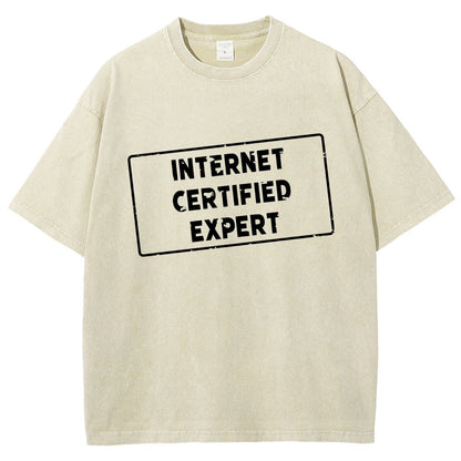 Internet Certified Expert Vintage Distressed T-shirt