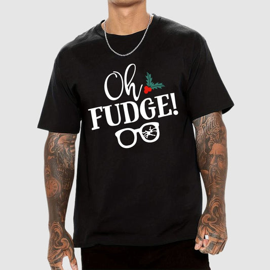 Funny Christmas Oh Fudge Holiday Geek T-Shirt