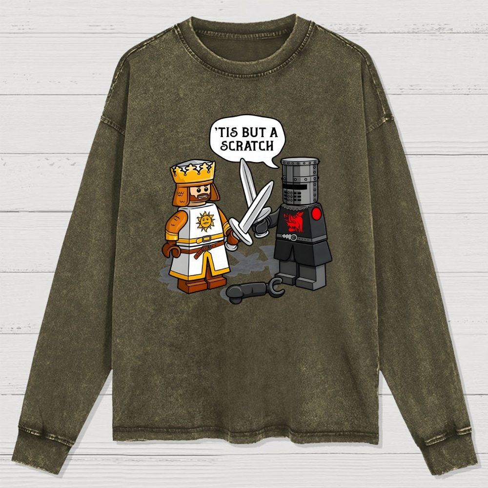 King Vs Knight Washed Long Sleeve Tee